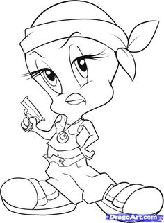 236x322 Gangster Tweety Bird Gangsta Tweety Bird Coloring Pages