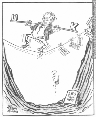 315x385 M965.199.6937 Credibility Gap. Drawing, Cartoon John Collins