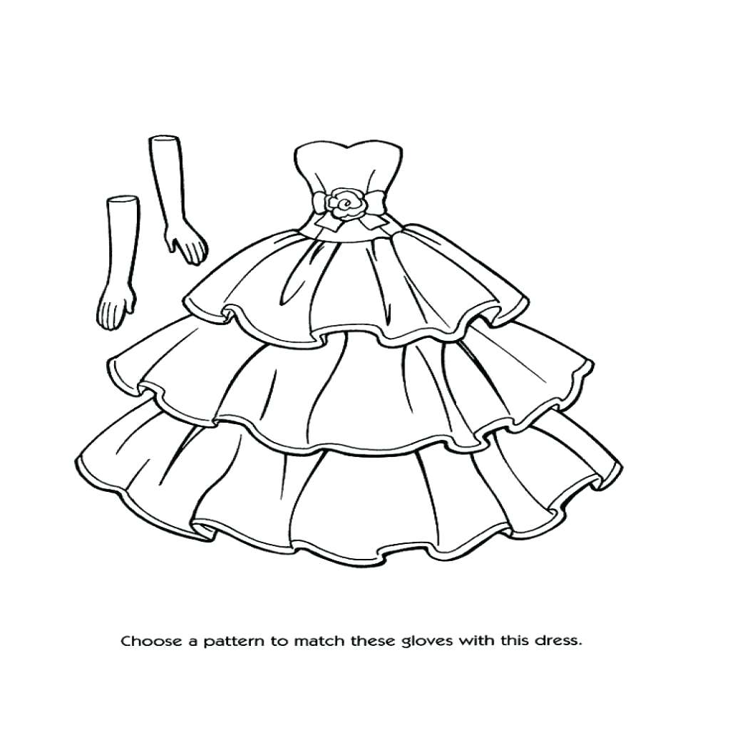 1024x1024 Fashion Coloring Pages From Barbie Wedding Dress Coloring Pages