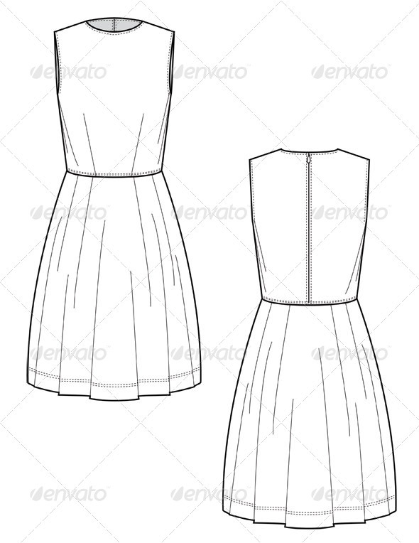 590x764 Fashion Flats For Knee Length Dress W Full Skirt By Studio524