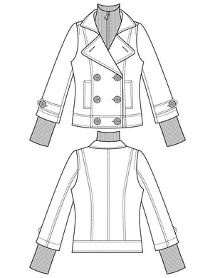 302x390 Flat Garment Drawing