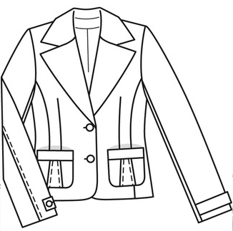 326x324 Flat Garment Drawing