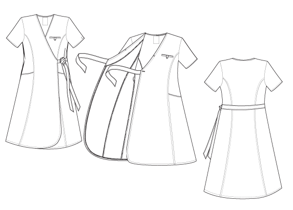 600x431 Technical Flat Garment Sketches