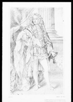 236x332 A Chalk Drawing Of James, Duke Of York, Standing Full Length. He