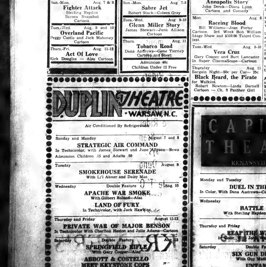 1026x1028 The Duplin Times. (Warsaw, N.c.) 1933 1963, August 04, 1955, Image