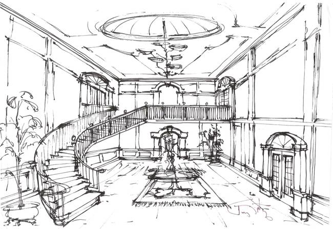650x447 Gateway Concept Sketch Lobby By Tony Fritz