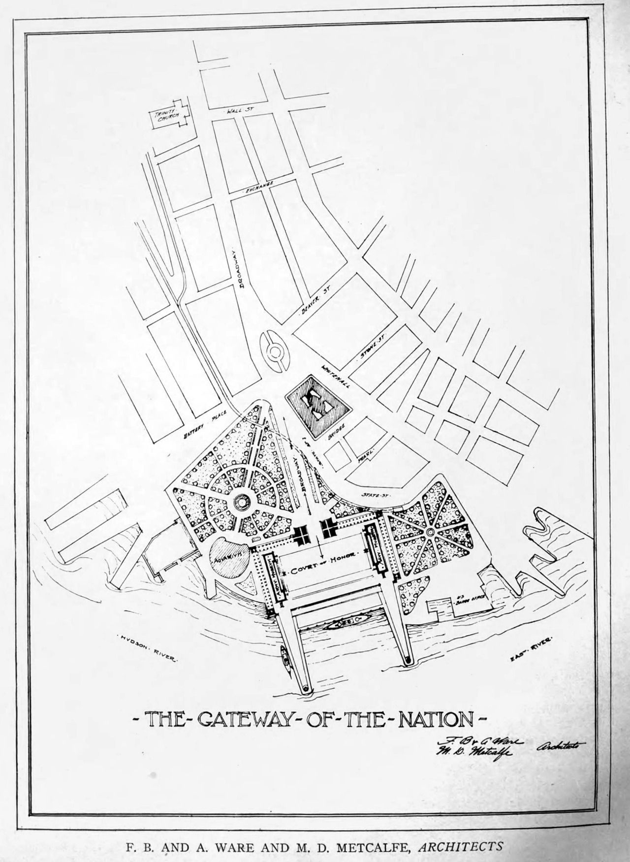 1280x1751 National Gateway Design For New York City. Unbuilt Classical