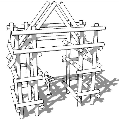 490x494 Ropes And Poles Large Gateway