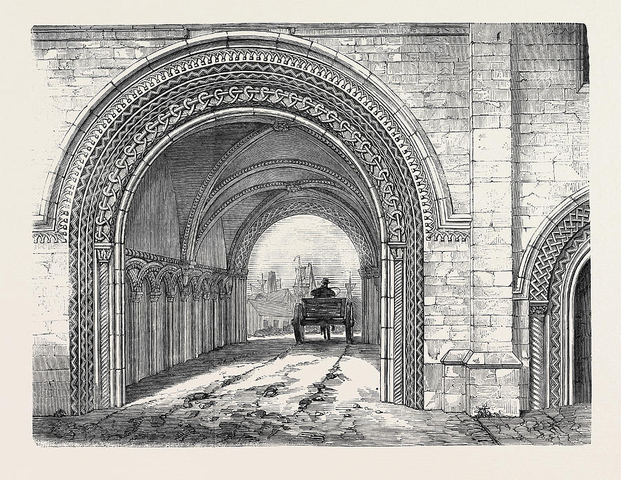 900x696 The Abbey Gateway Drawing By English School