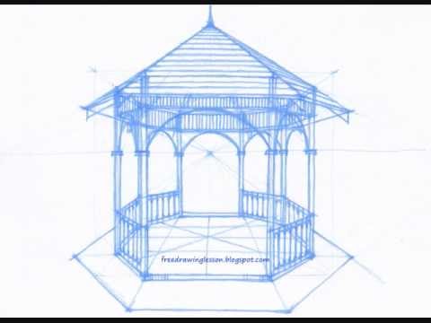 480x360 How To Draw A Gazebo By Miandza