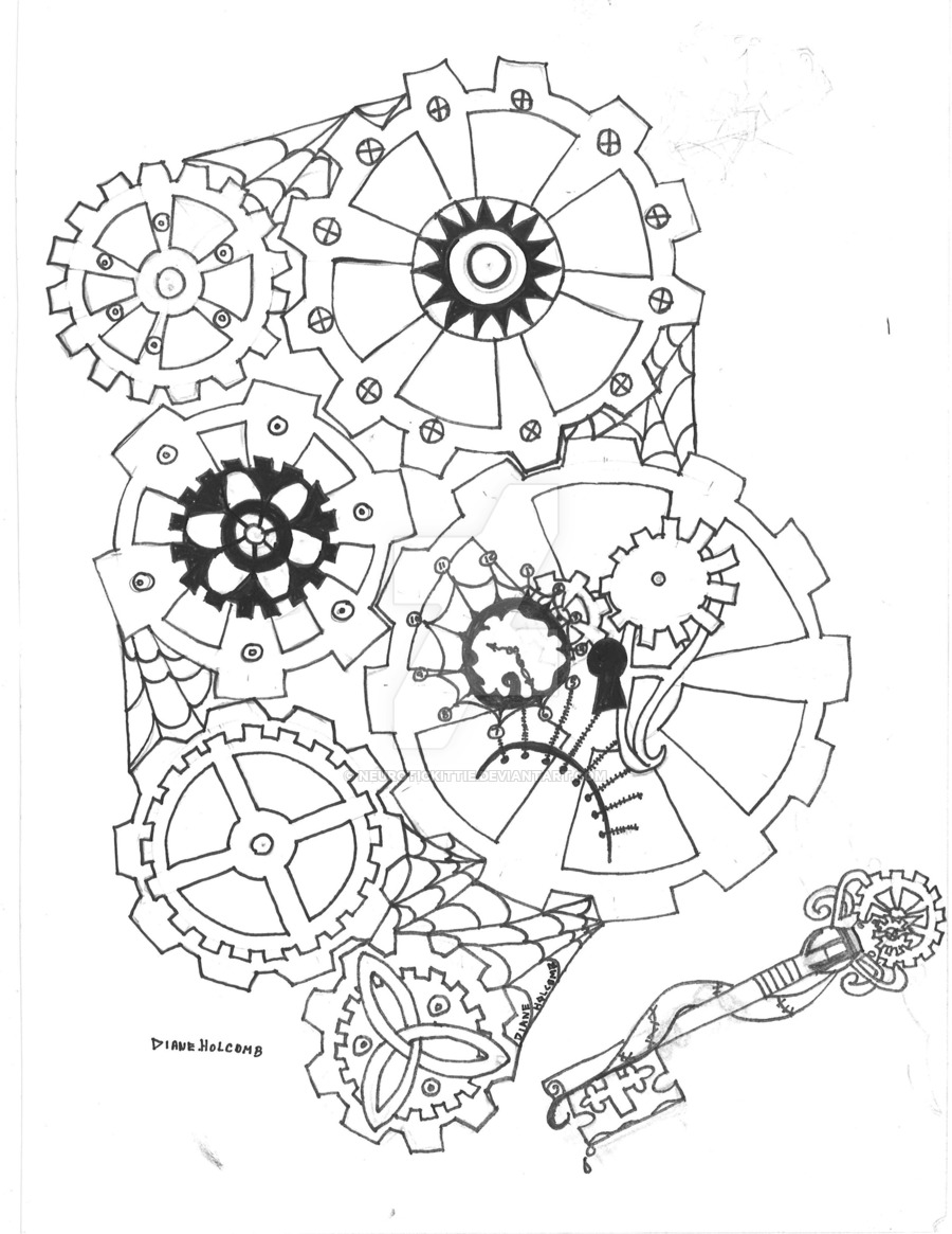 900x1165 Gears To My Heart By Neurotickittie