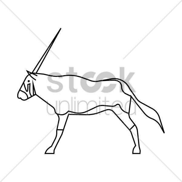 600x600 Gemsbok Vector Image