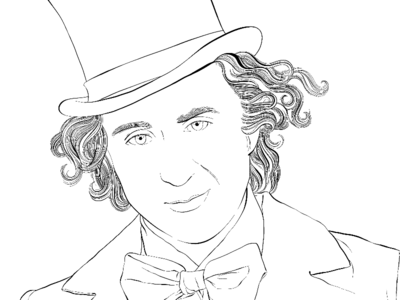 400x300 Gene Wilder Willy Wonka By Laura Serra
