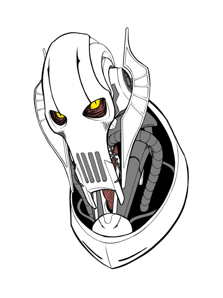 774x1032 General Grievous Bust By Inkybrain