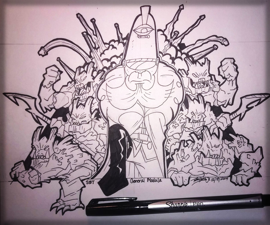 900x750 General Modula Take Over Mural Drawing. By Koude123