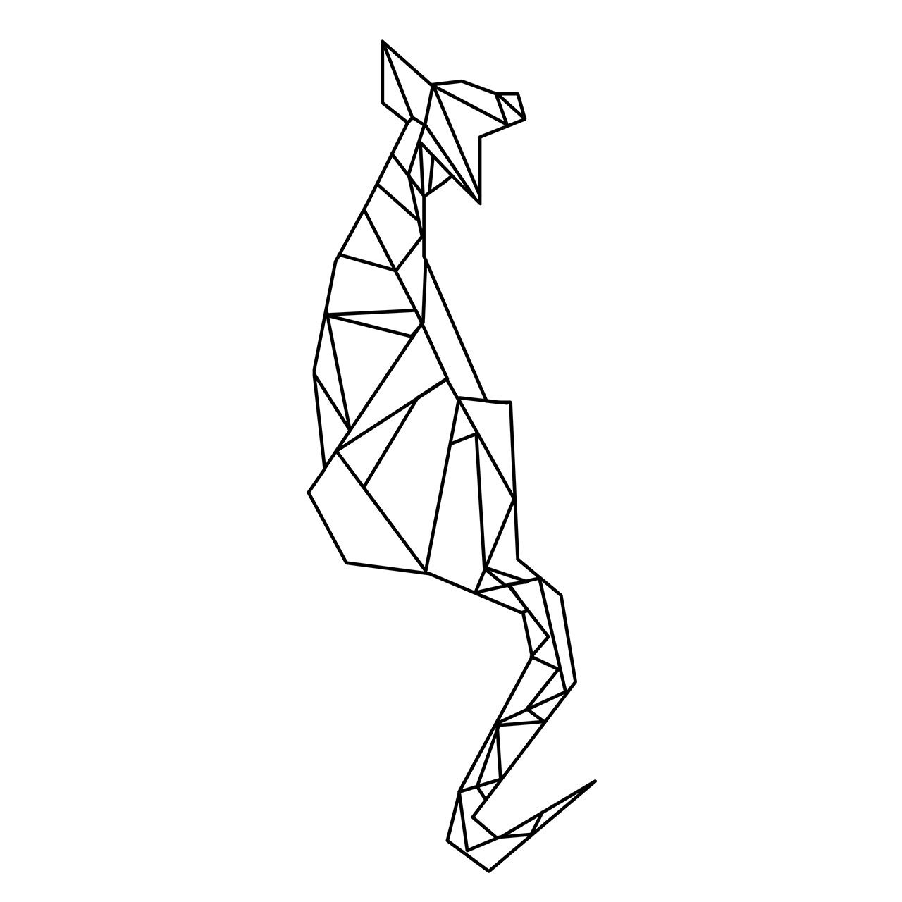 1280x1280 Geometric Cat Custom Tattoo Design