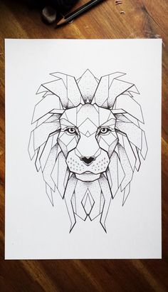 236x410 Geometric Cat By Freddie O'Brion Tattoo, Cat Drawing