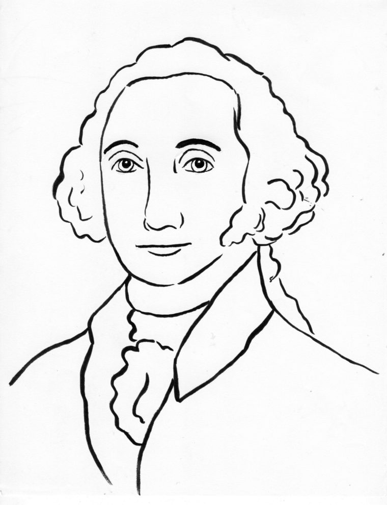 760x990 George Washington Drawing Best At Getdrawings Com Free