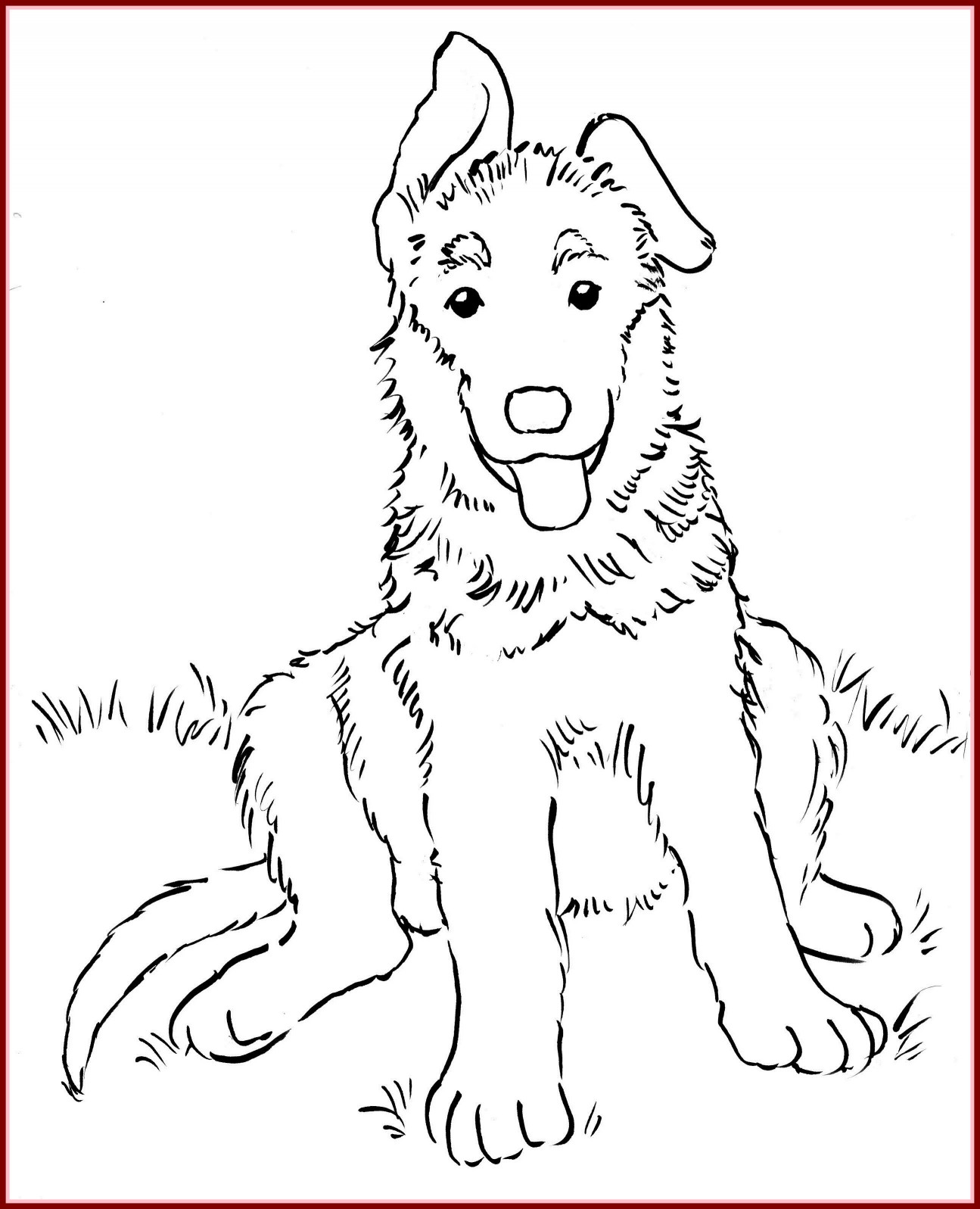 1295x1597 Shocking German Shepherd Coloring Draw To Color Ribsvigyapan