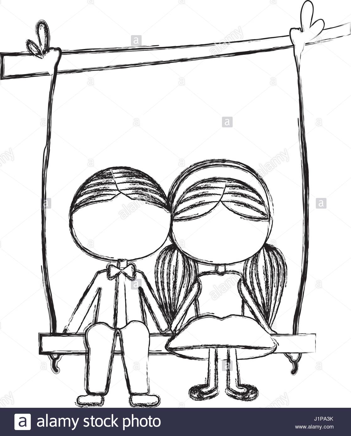 1118x1390 Blurred Silhouette Faceless Caricature Guy In Formal Suit And Girl