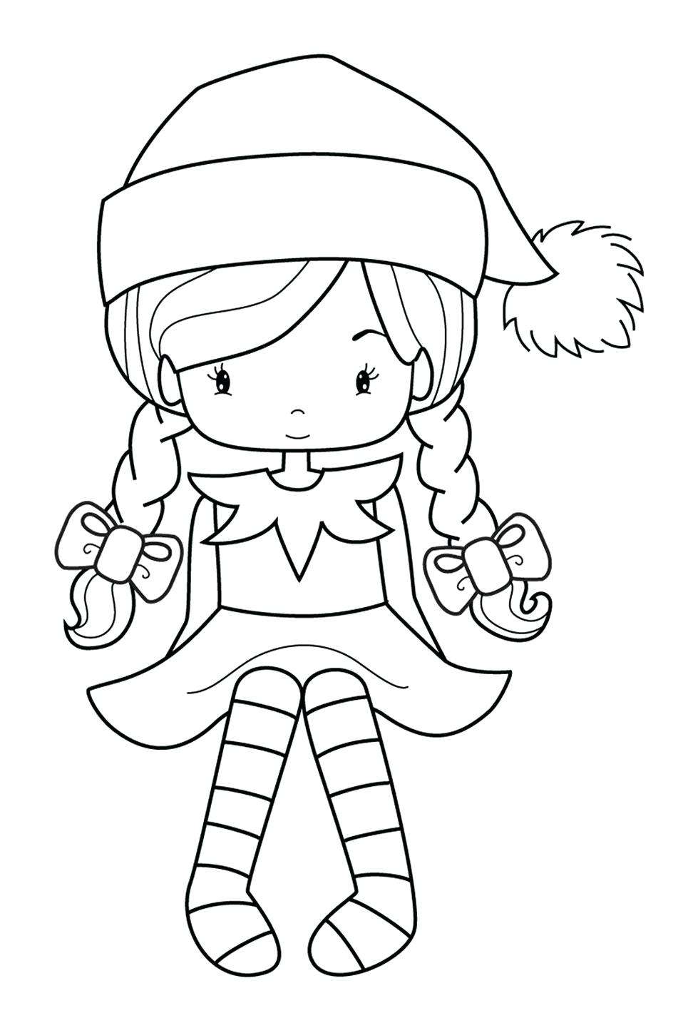 972x1434 Girl Elf On The Shelf Coloring Pages The Elf On The Shelf Coloring