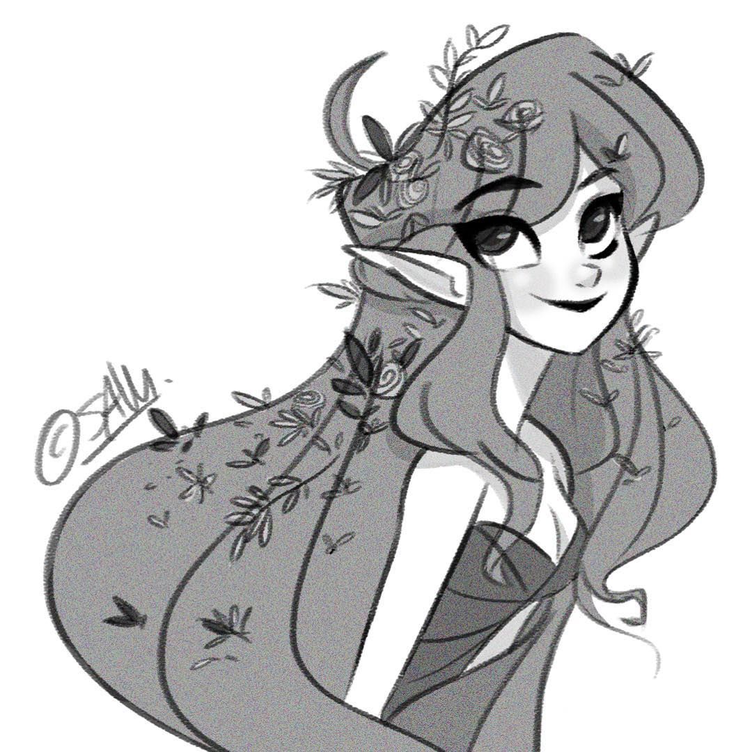 1080x1080 Here's A Little Woodland Elf Doodle