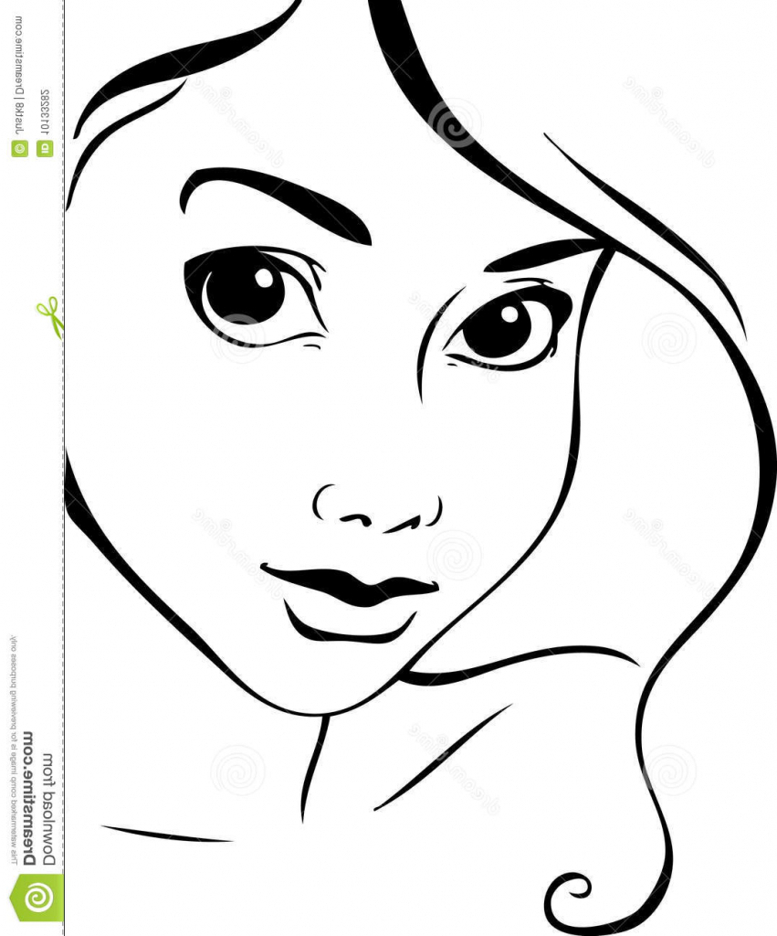 851x1024 How To Create A Girl Face Sketch How To Make Sketch Of A Girl Face