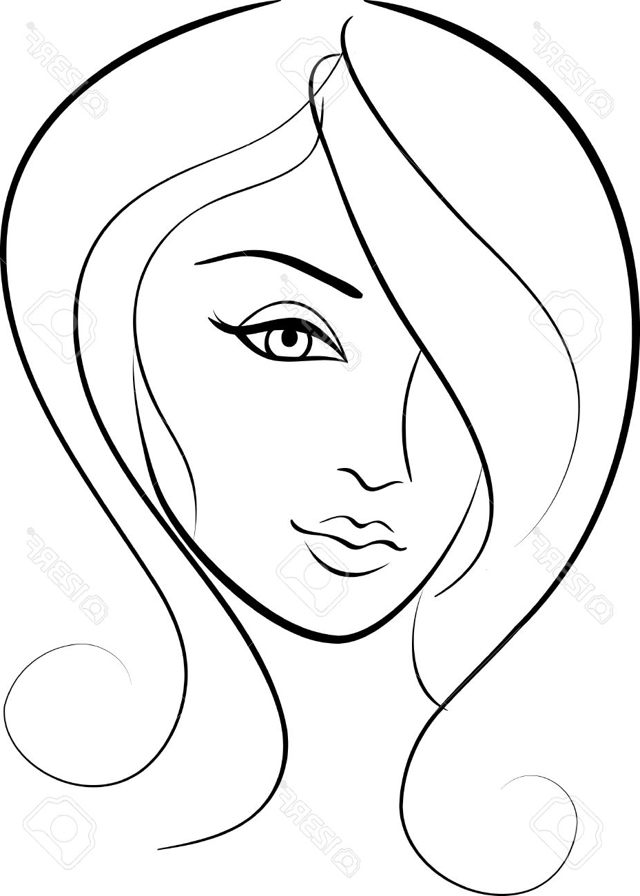 929x1300 Simple Sketch Of A Girl Face How To Draw A Beautiful Girl Face