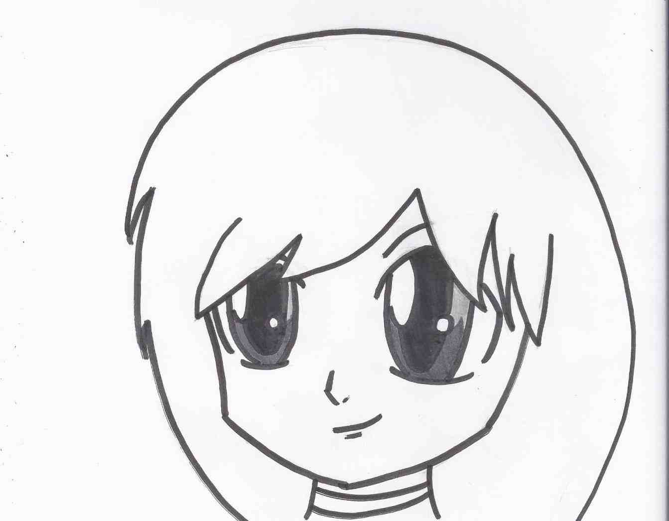 1343x1046 Anime Face Drawings Step By Step How To Draw Anime Girl Faces
