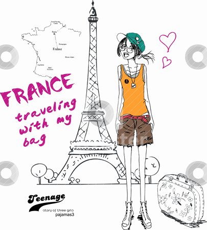 405x450 Paris Fashion Coloring Pages Lovely Paris Girl Drawing