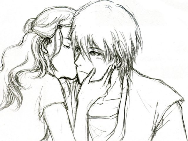 640x480 Pic Of Sketch Art On Love For Bf Boyfriend Girlfriend Drawing