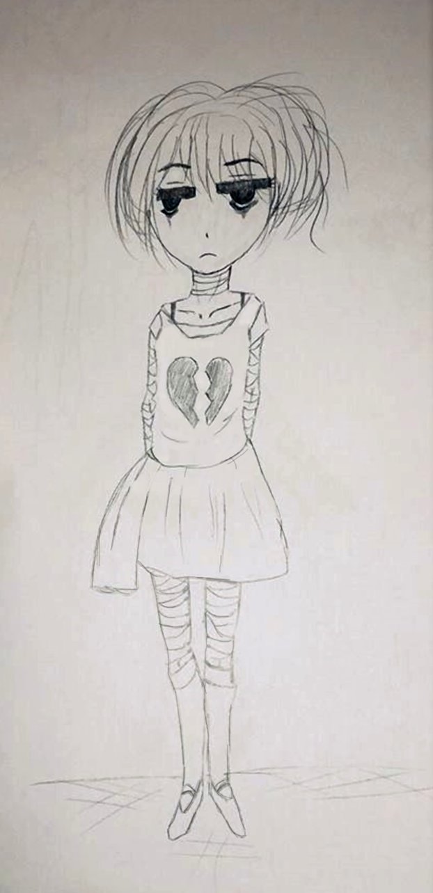 622x1283 Girlfriend's Drawing By Kakichurma