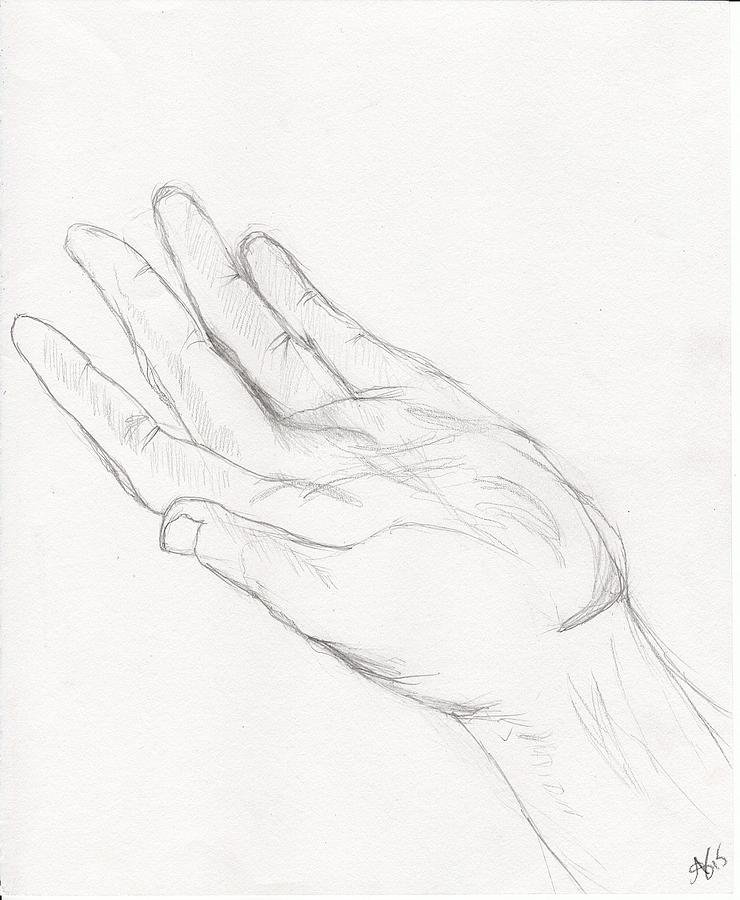 740x900 Give Me Your Hand Drawing By Allison Stafford
