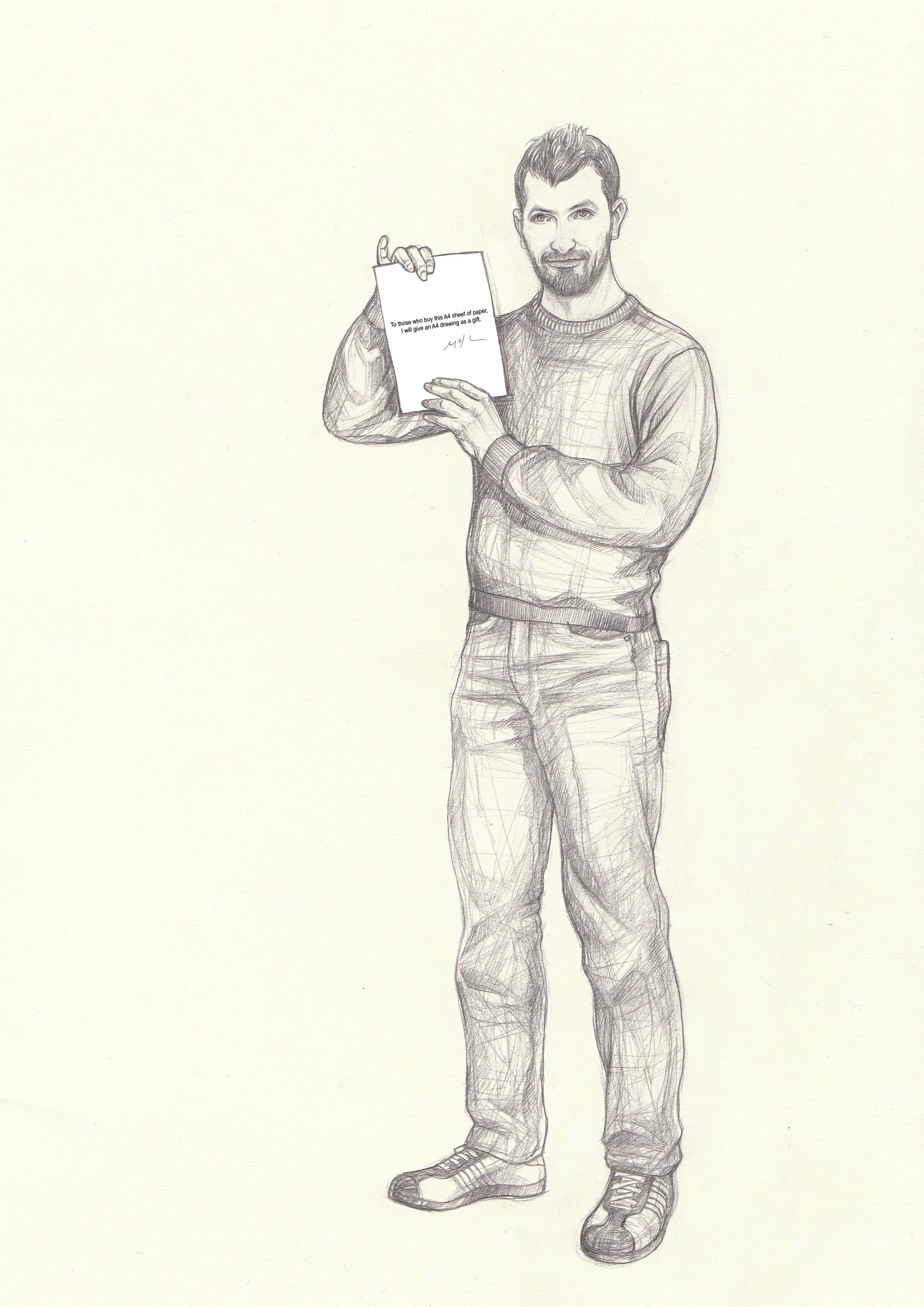 2452x3468 Ahmet Ogut To Those Who Buy This A4 Sheet Of Paper, I Will Give