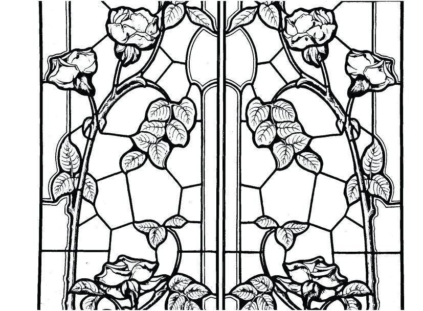 827x609 Window Coloring Page Stained Glass Window Coloring Pages Picture