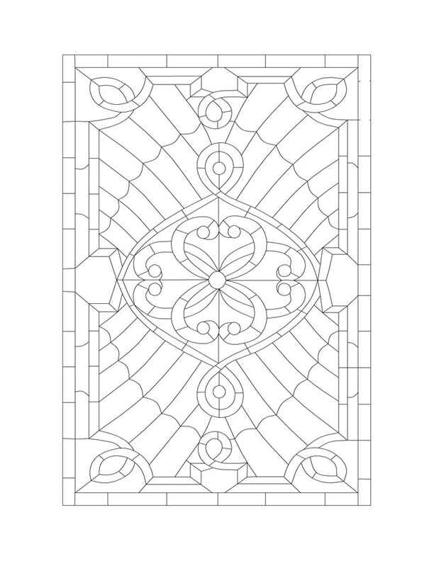 612x792 Free Victorian Stained Glass Window Patterns