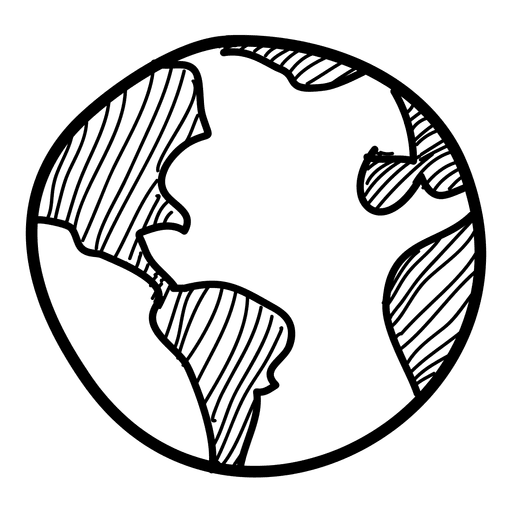 512x512 Earth Globe Drawing