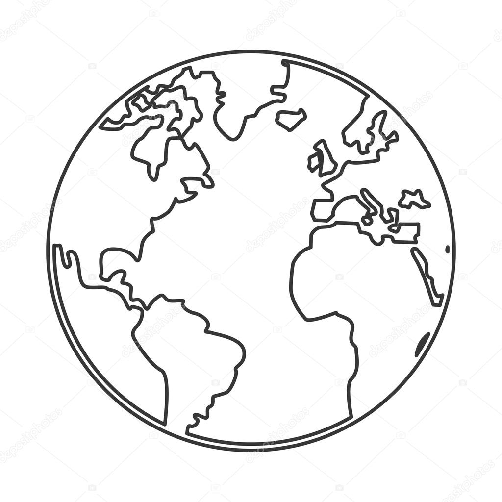 1024x1024 Drawn Earth Globe Icon