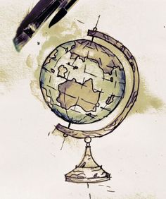 236x282 Globe Drawing This Is Really Good For A School Project! Tattoo