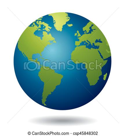 435x470 World Globe Vector.