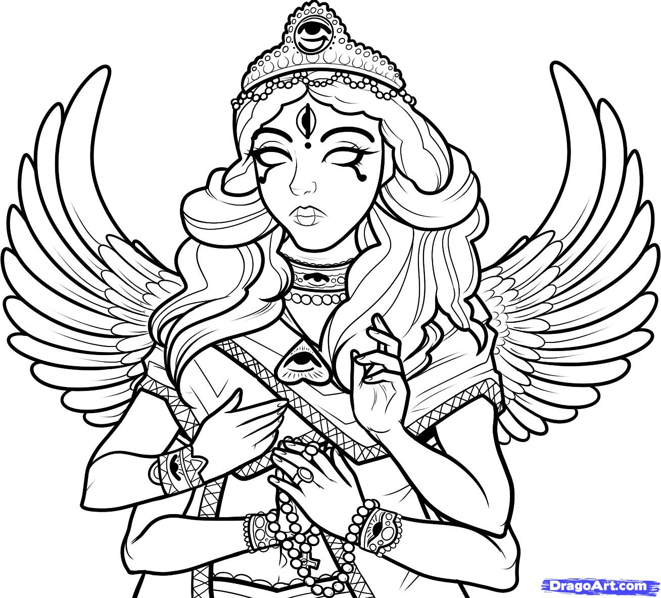 1308x1184 Drawings Of Hindu Gods