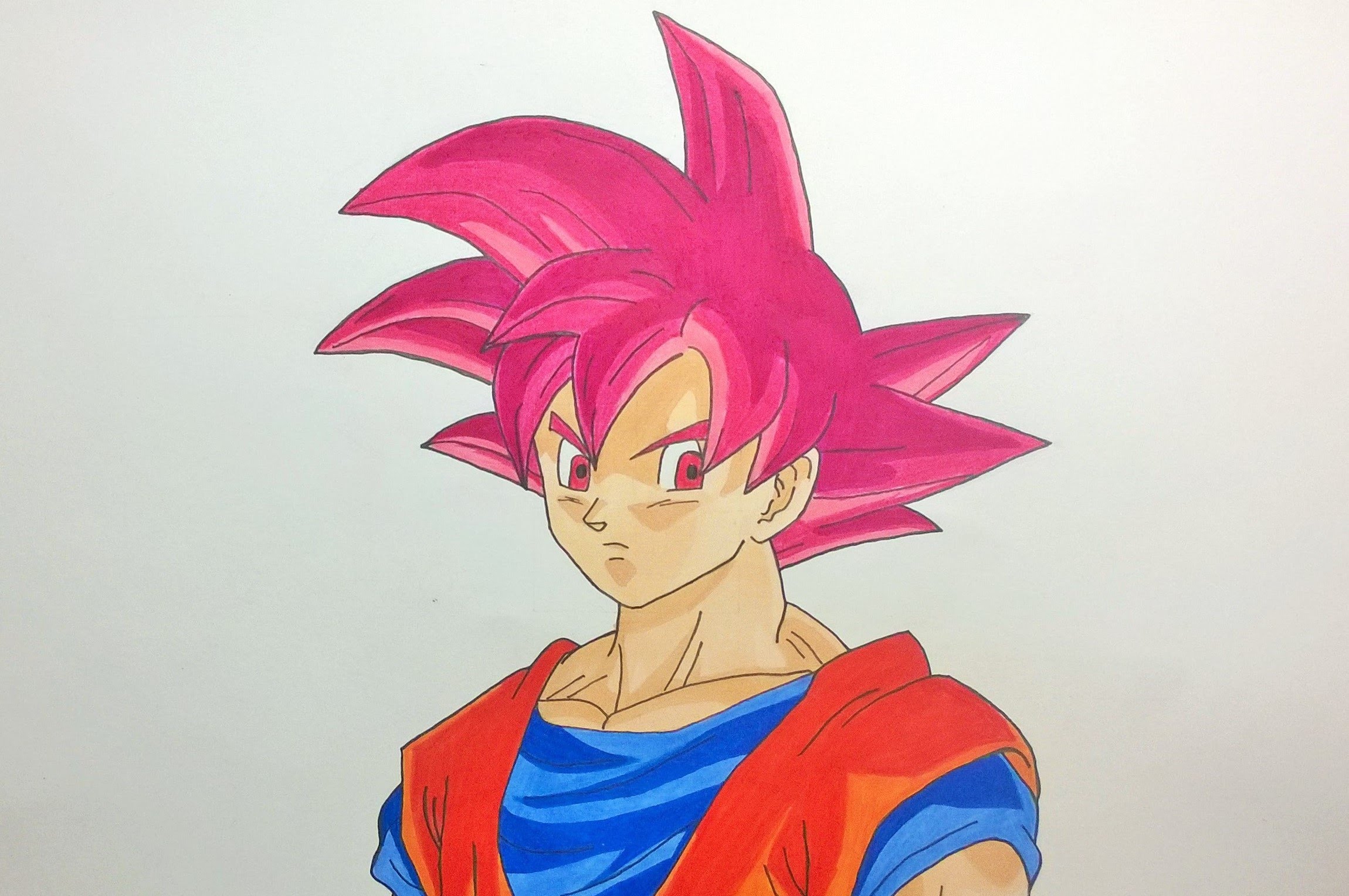 2300x1528 Drawing Goku Super Saiyan God Ssg