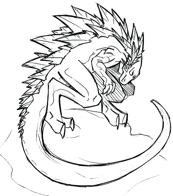 600x680 How To Draw Godzilla Drawing Coloring Pages Color How Do You Draw
