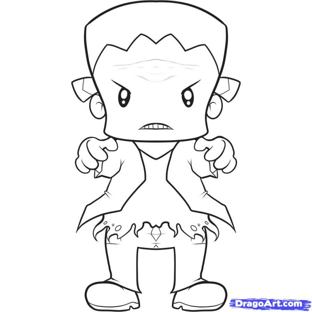 1024x1024 Easy Monster Drawings How To Draw Godzilla Easy, Stepstep