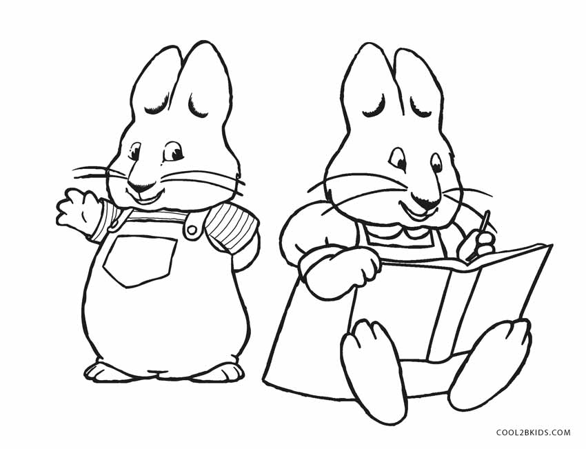 850x651 Free Printable Max And Ruby Coloring Pages For Kids Cool2bkids