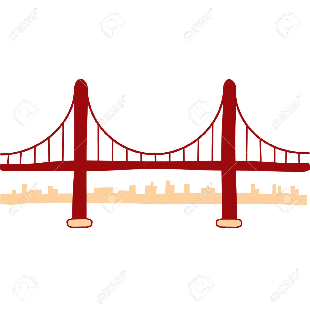 1300x1300 Collection Of Golden Gate Bridge Drawing Simple High Quality
