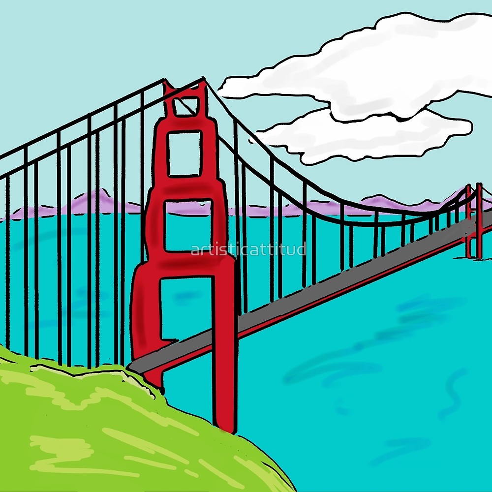 Golden Gate Bridge Cartoon Drawing at GetDrawings | Free download