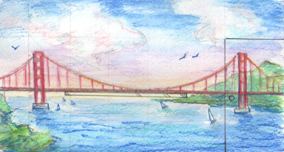 1108x594 Pamela Goodman Illustration Blog Golden Gate Bridge Mural Sketches