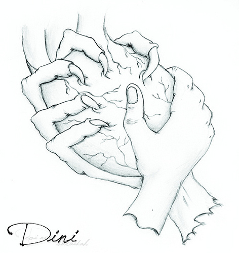 472x500 Good Vs Evil (Sketch) By Tea Dewi Nurdini