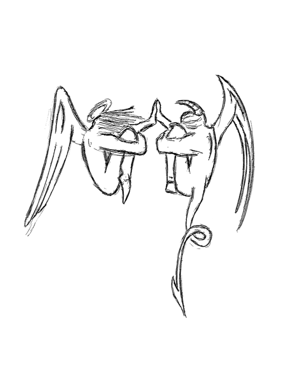 600x750 Good Vs Evil By Haadesm